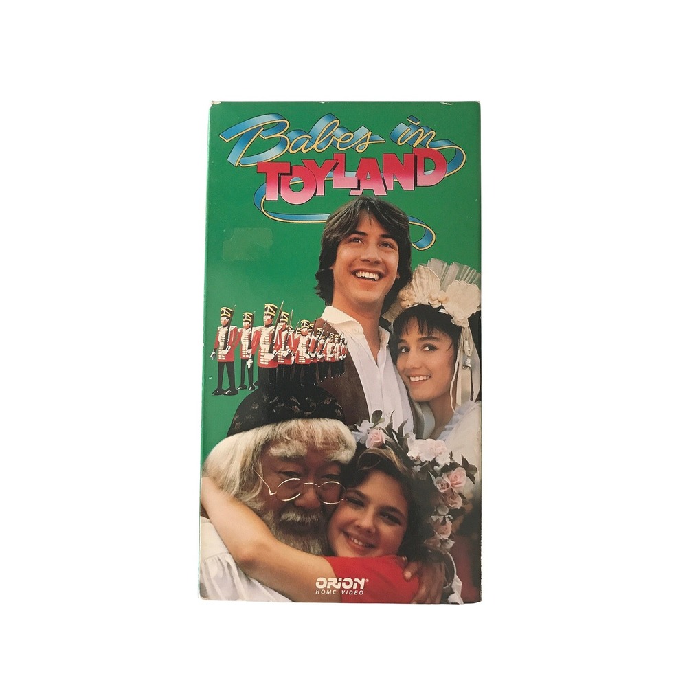 Babes in Toyland VHS 1986 Keanu Reeves Drew Barrymore Orion Home Video Vintage G